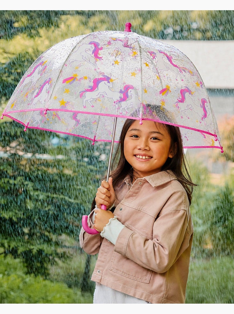 Parapluie cloche transparent, ouverture facile et sécurisante mixte enfant isotoner Rose/Jaune - Kiabi