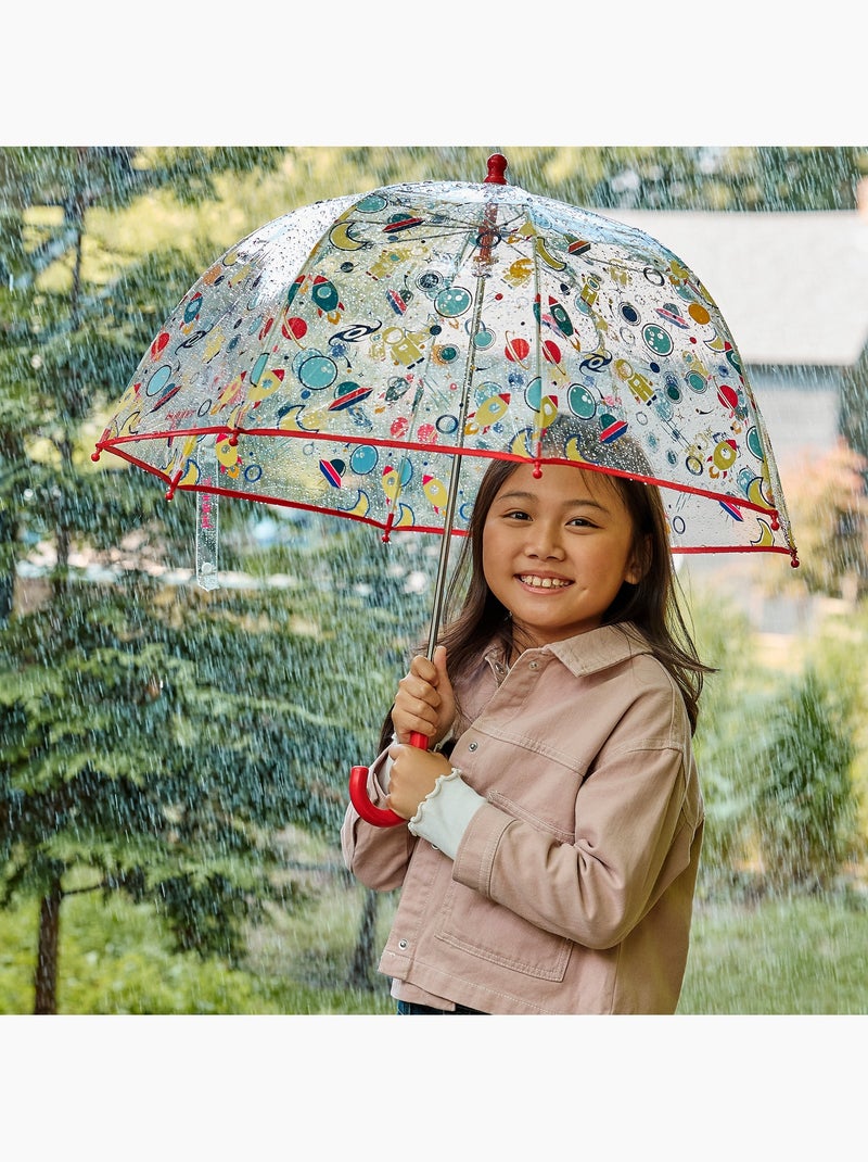 Parapluie cloche transparent, ouverture facile et sécurisante mixte enfant isotoner Rouge/Bleu/Jaune - Kiabi
