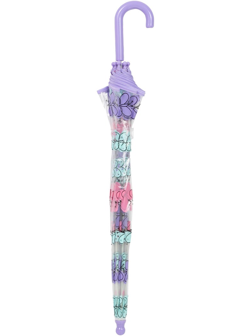 Parapluie cloche transparent, ouverture facile et sécurisante mixte enfant isotoner Violet/Rose - Kiabi