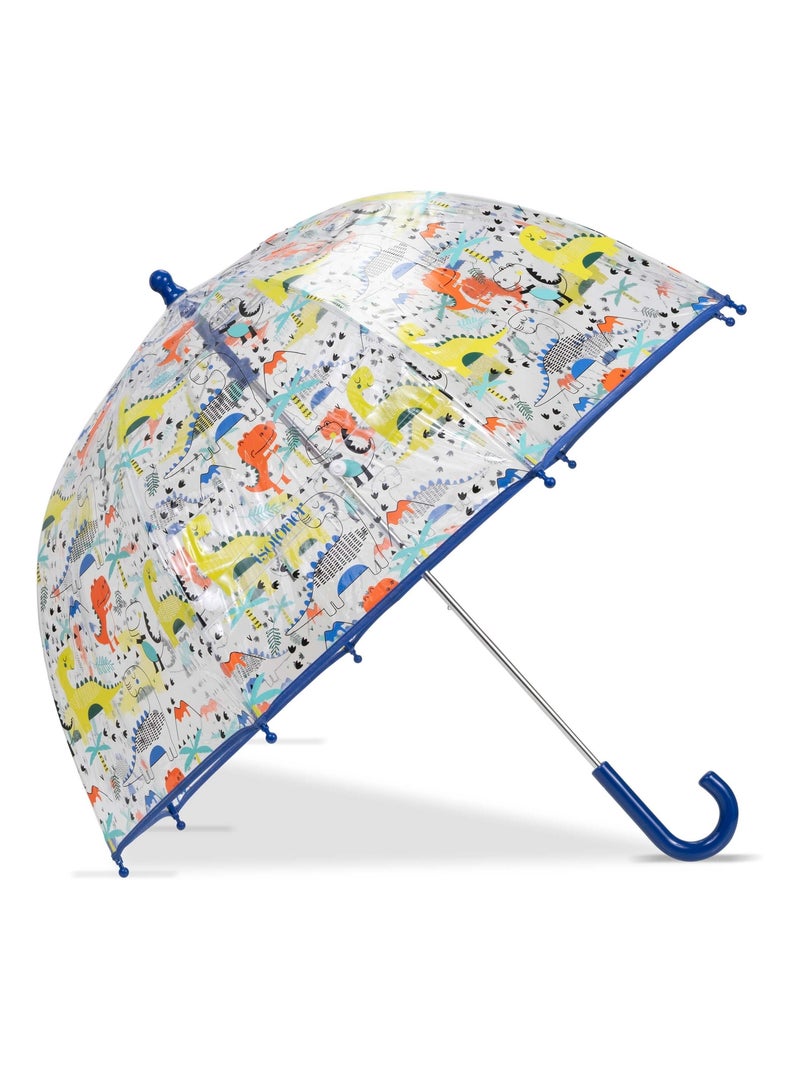 Parapluie cloche transparent, ouverture facile et sécurisante Noir Jaune Bleu - Kiabi
