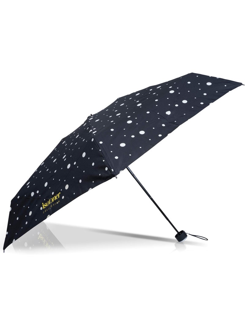 Parapluie compact 16,5cm, solide, déperlant, à ouverture manuelle femme isotoner Noir Jaune - Kiabi