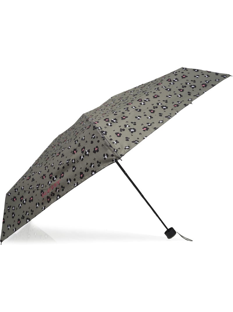 Parapluie compact 16,5cm, solide, déperlant, à ouverture manuelle femme isotoner Noir Kaki Blanc - Kiabi