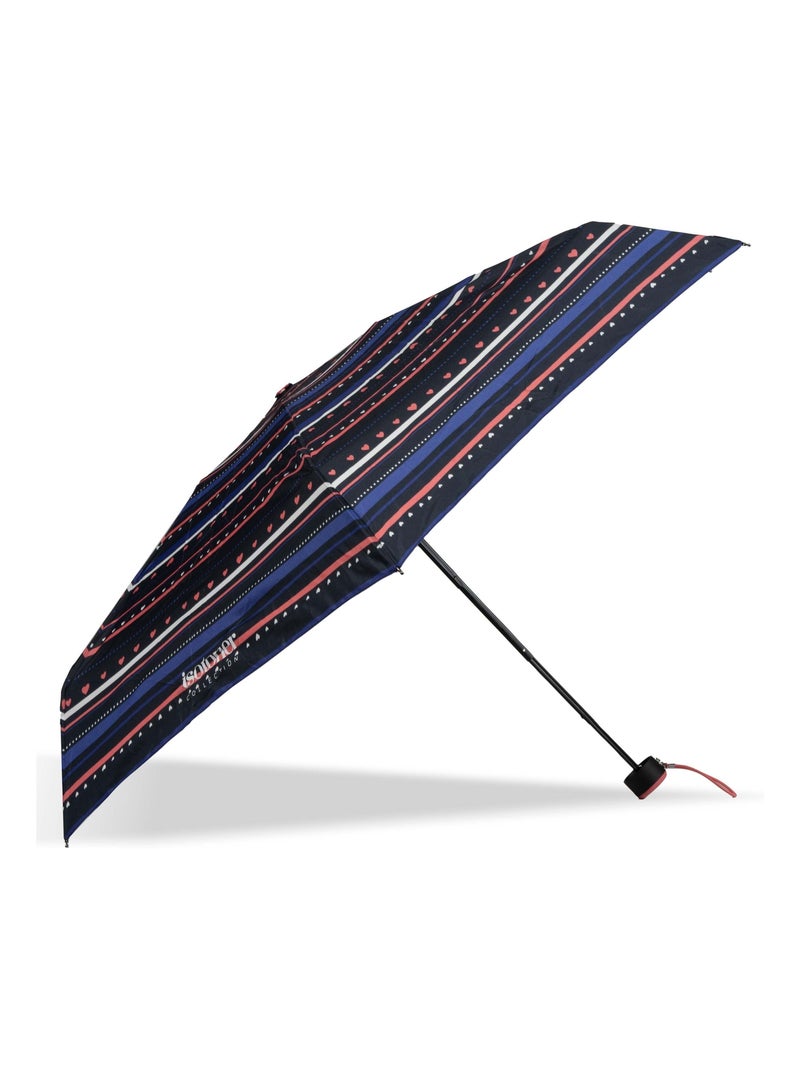 Parapluie compact 16,5cm, solide, déperlant, à ouverture manuelle femme isotoner Noir Rose Blanc - Kiabi