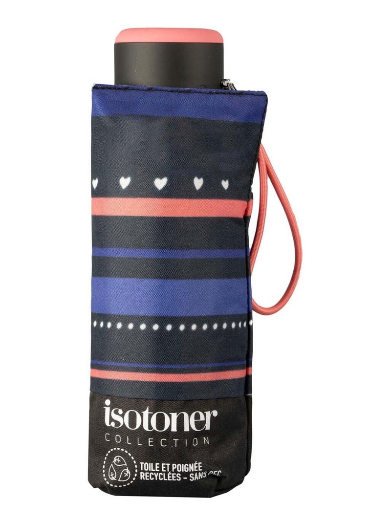 Parapluie compact 16,5cm, solide, déperlant, à ouverture manuelle femme isotoner Noir Rose Blanc - Kiabi