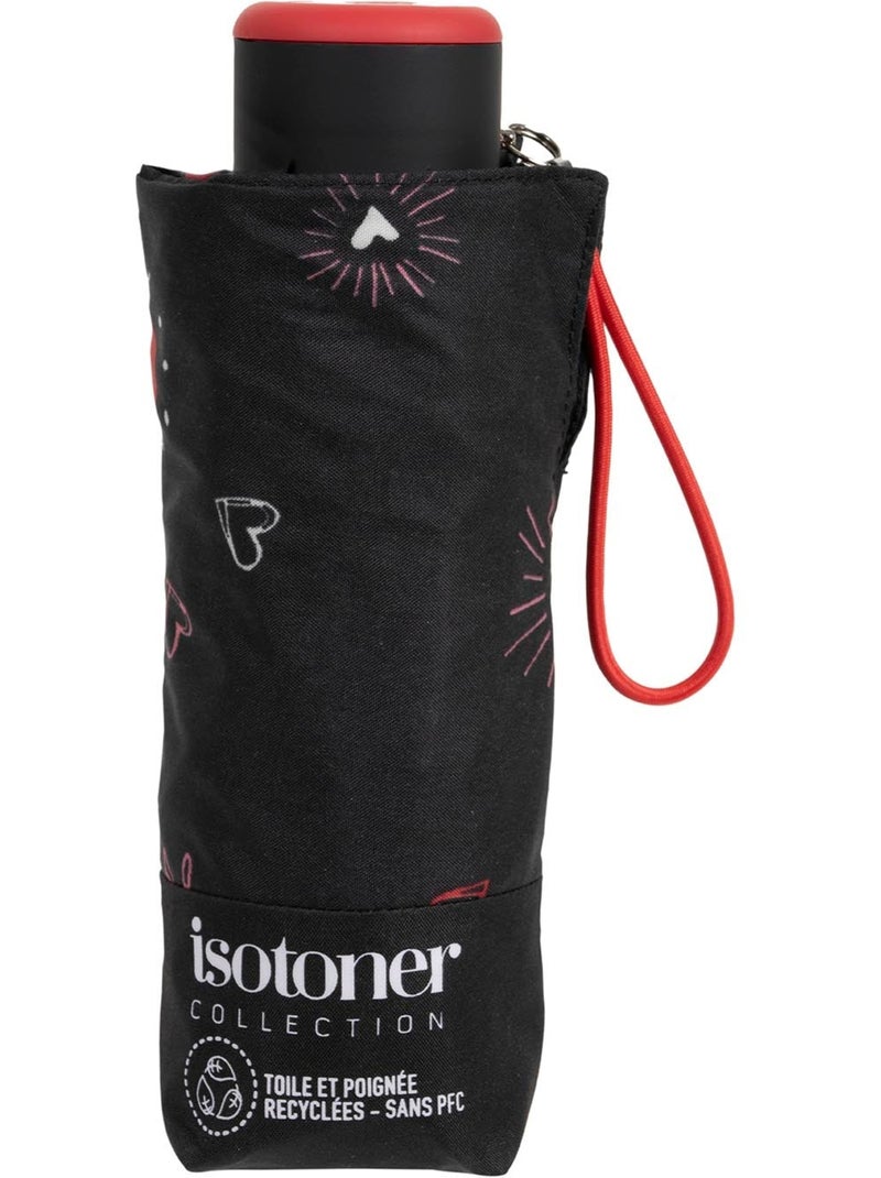Parapluie compact 16,5cm, solide, déperlant, à ouverture manuelle femme isotoner Rouge - Kiabi