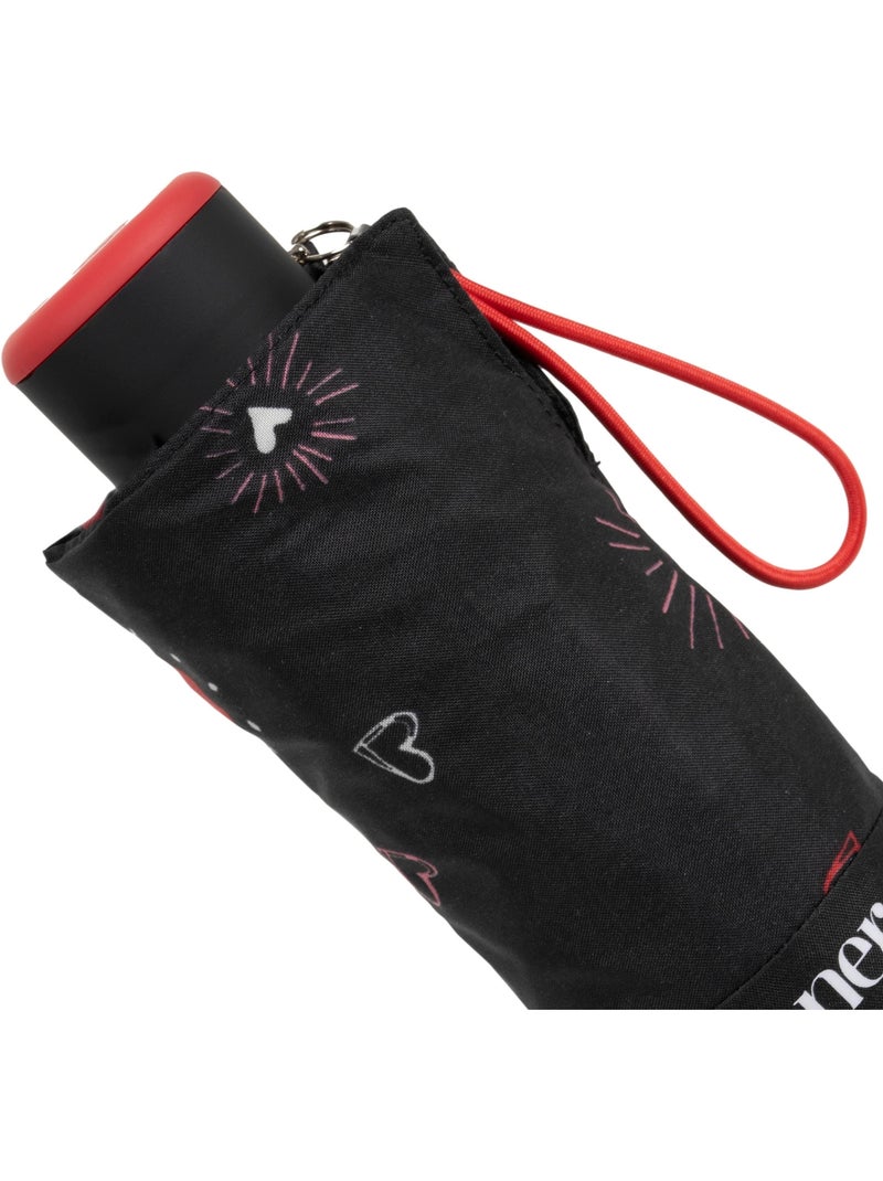Parapluie compact 16,5cm, solide, déperlant, à ouverture manuelle femme isotoner Rouge - Kiabi
