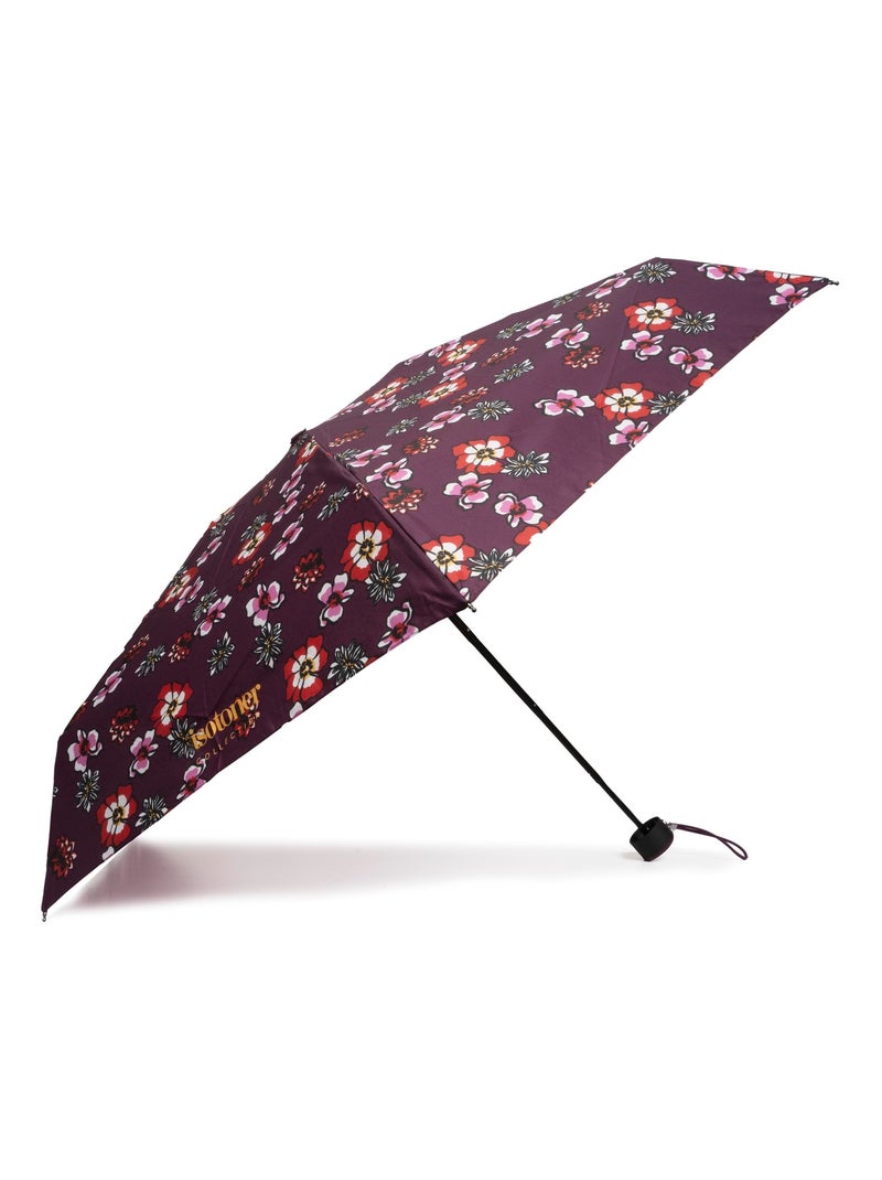 Parapluie compact 16,5cm, solide, déperlant, à ouverture manuelle femme isotoner Violet aubergine - Kiabi