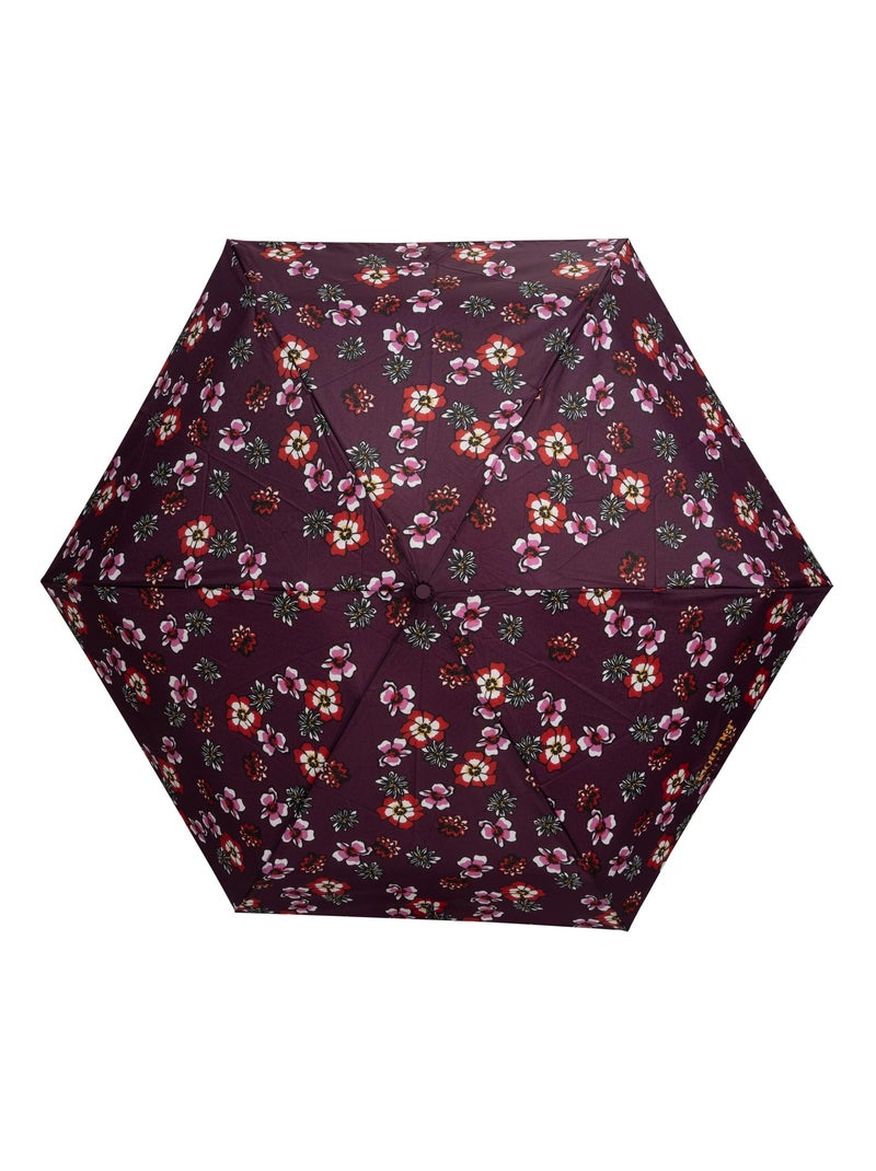 Parapluie compact 16,5cm, solide, déperlant, à ouverture manuelle femme isotoner Violet aubergine - Kiabi