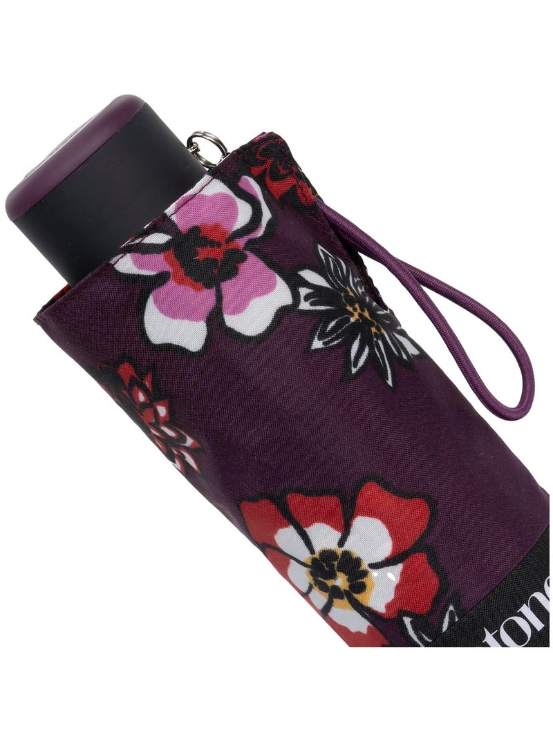 Parapluie compact 16,5cm, solide, déperlant, à ouverture manuelle femme isotoner Violet aubergine - Kiabi