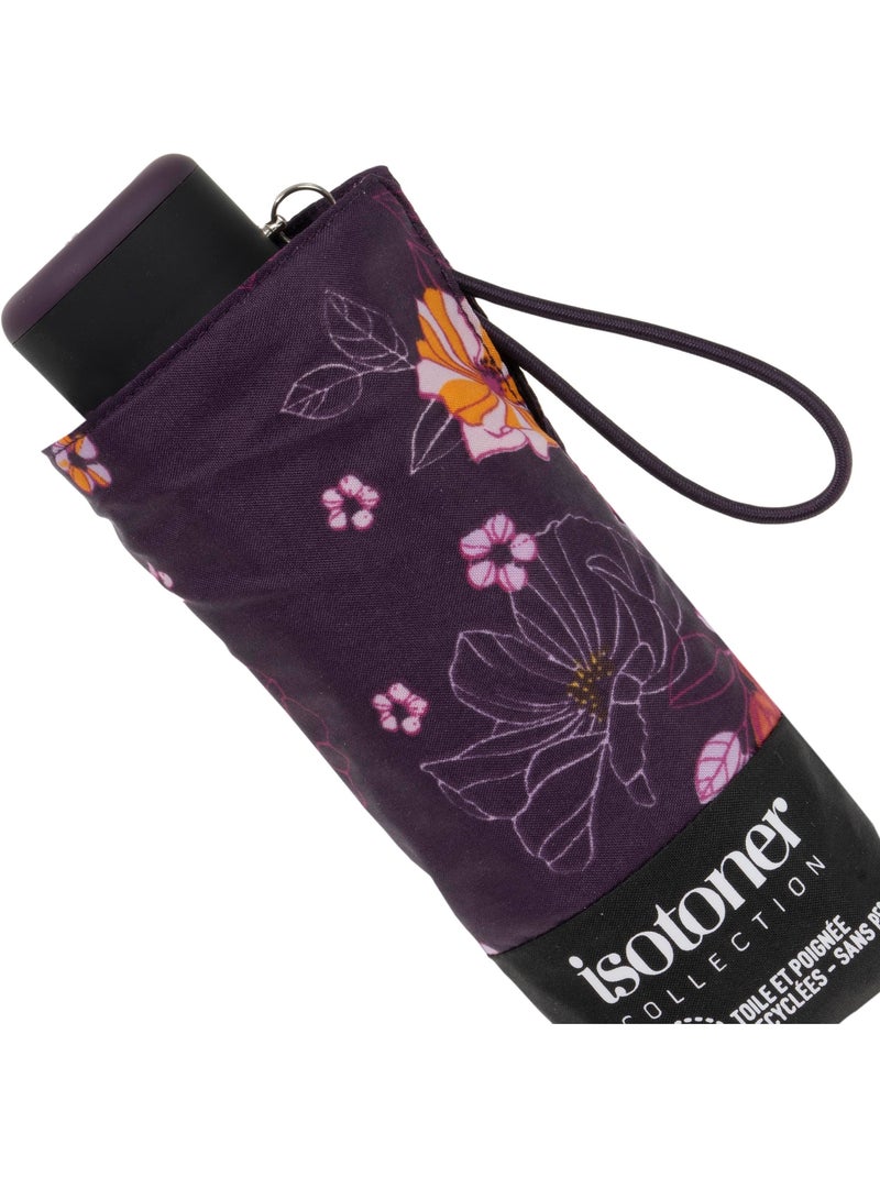 Parapluie compact 16,5cm, solide, déperlant, à ouverture manuelle femme isotoner Violet prune - Kiabi