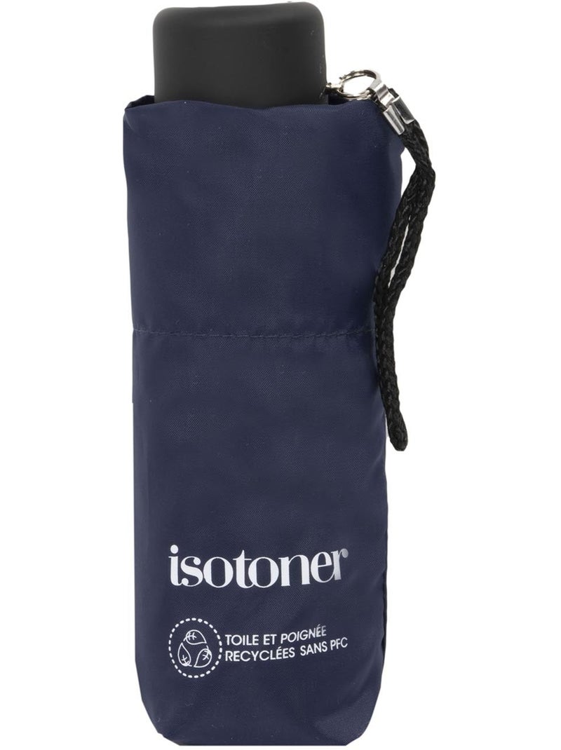 Parapluie compact 17,5 cm, solide, ouverture/fermeture manuelle mixte adulte isotoner Bleu marine - Kiabi