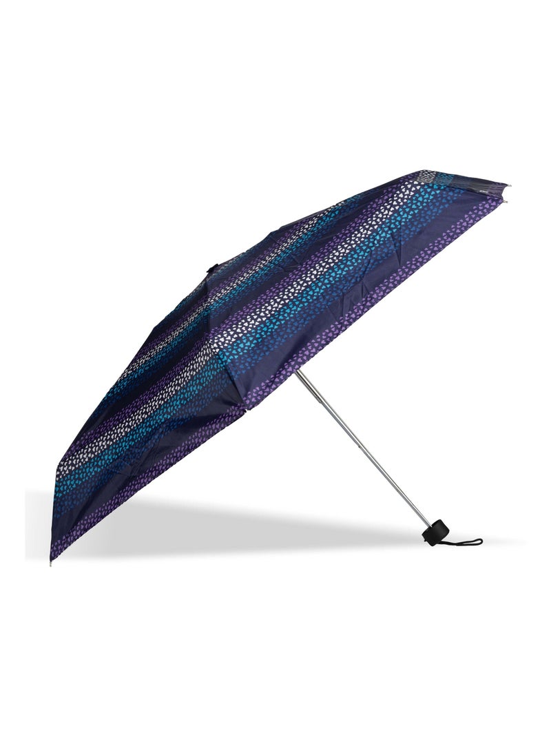 Parapluie compact 17,5 cm, solide, ouverture/fermeture manuelle mixte adulte isotoner Bleu Violet - Kiabi