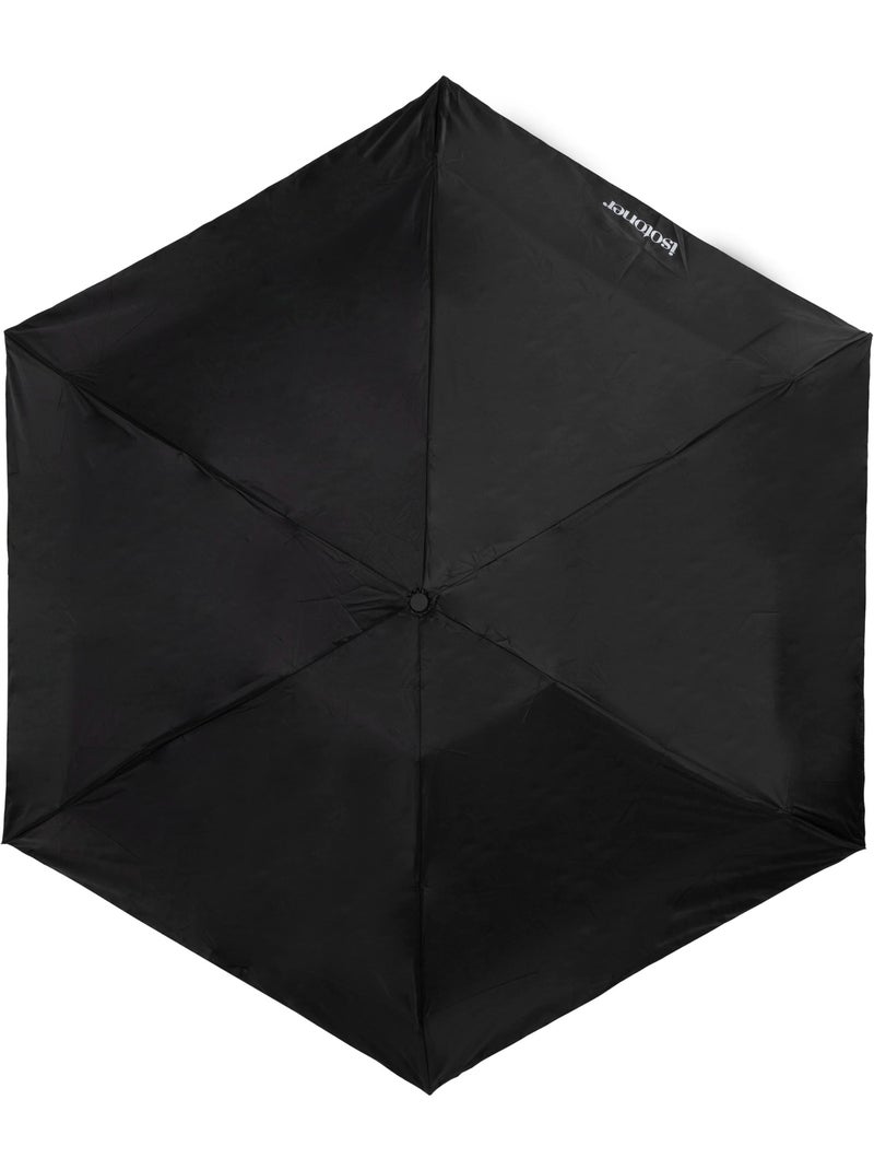 Parapluie compact 17,5 cm, solide, ouverture/fermeture manuelle mixte adulte isotoner Noir - Kiabi