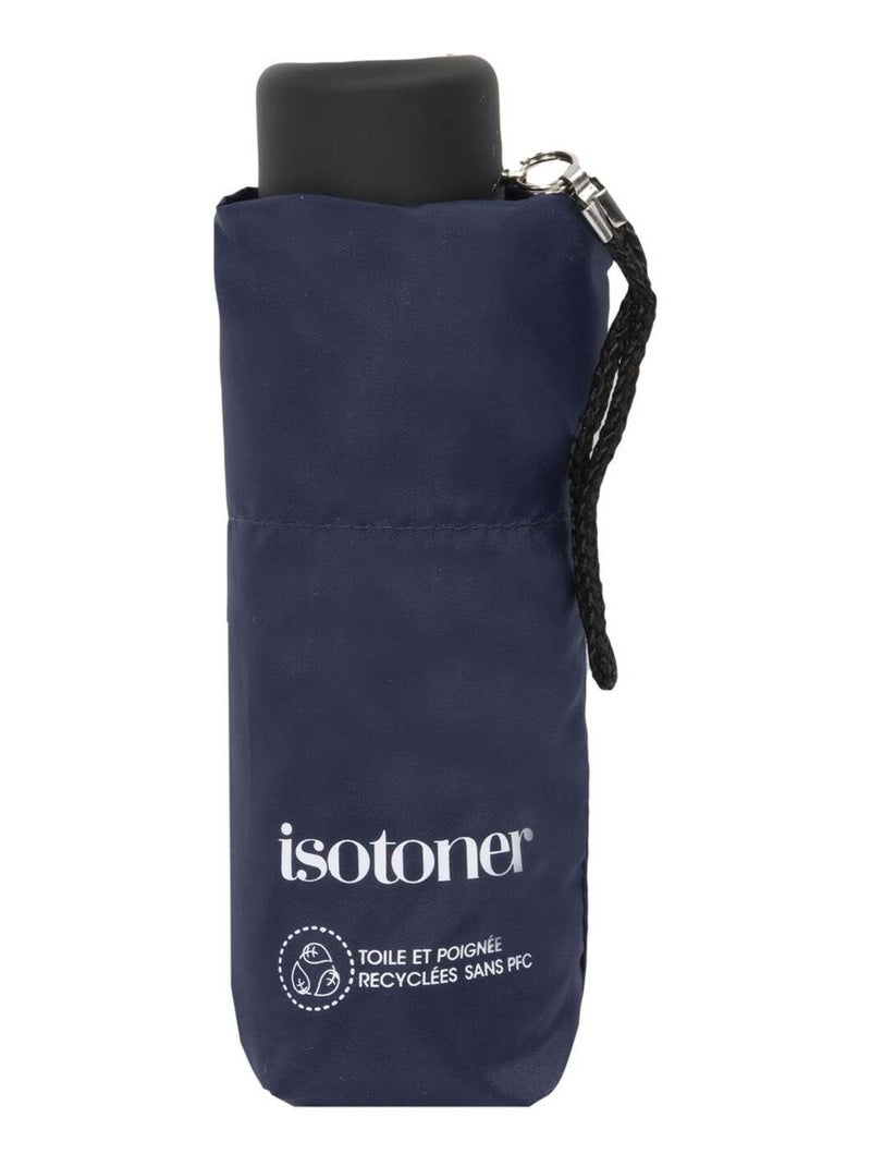 Parapluie compact, solide, ouverture/fermeture manuelle mixte adulte Isotoner Bleu marine - Kiabi