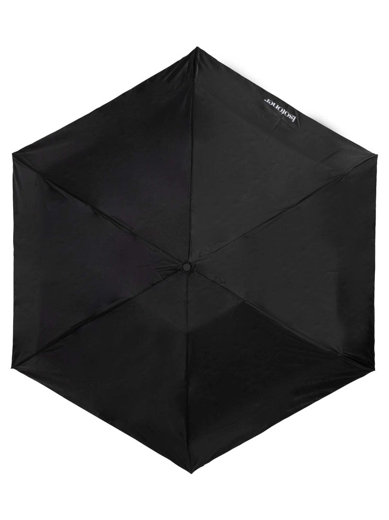 Parapluie compact, solide, ouverture/fermeture manuelle mixte adulte Isotoner Noir - Kiabi