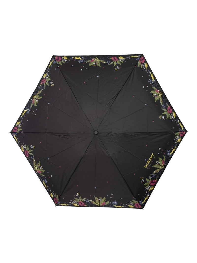 Parapluie compact, solide, ultra déperlant, à ouverture manuelle femme Isotoner Noir Marron Bleu - Kiabi