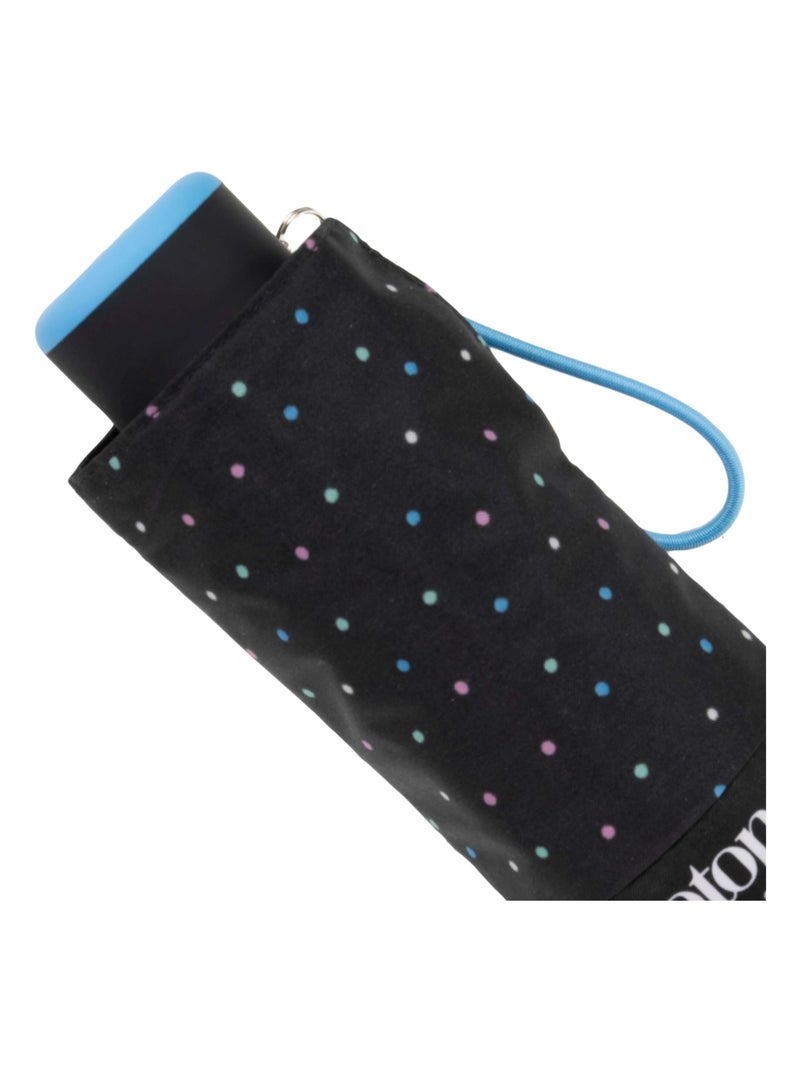 Parapluie compact, solide, ultra déperlant, à ouverture manuelle femme Isotoner Noir Rose Bleu - Kiabi