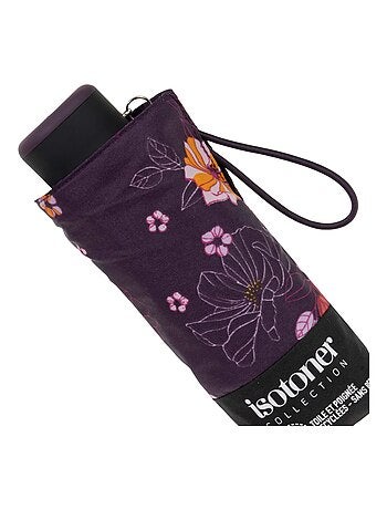 Parapluie compact, solide, ultra déperlant, à ouverture manuelle technologie femme Isotoner