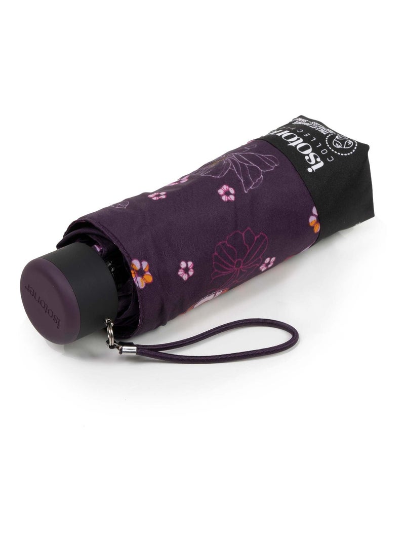 Parapluie compact, solide, ultra déperlant, à ouverture manuelle femme Isotoner Violet prune - Kiabi