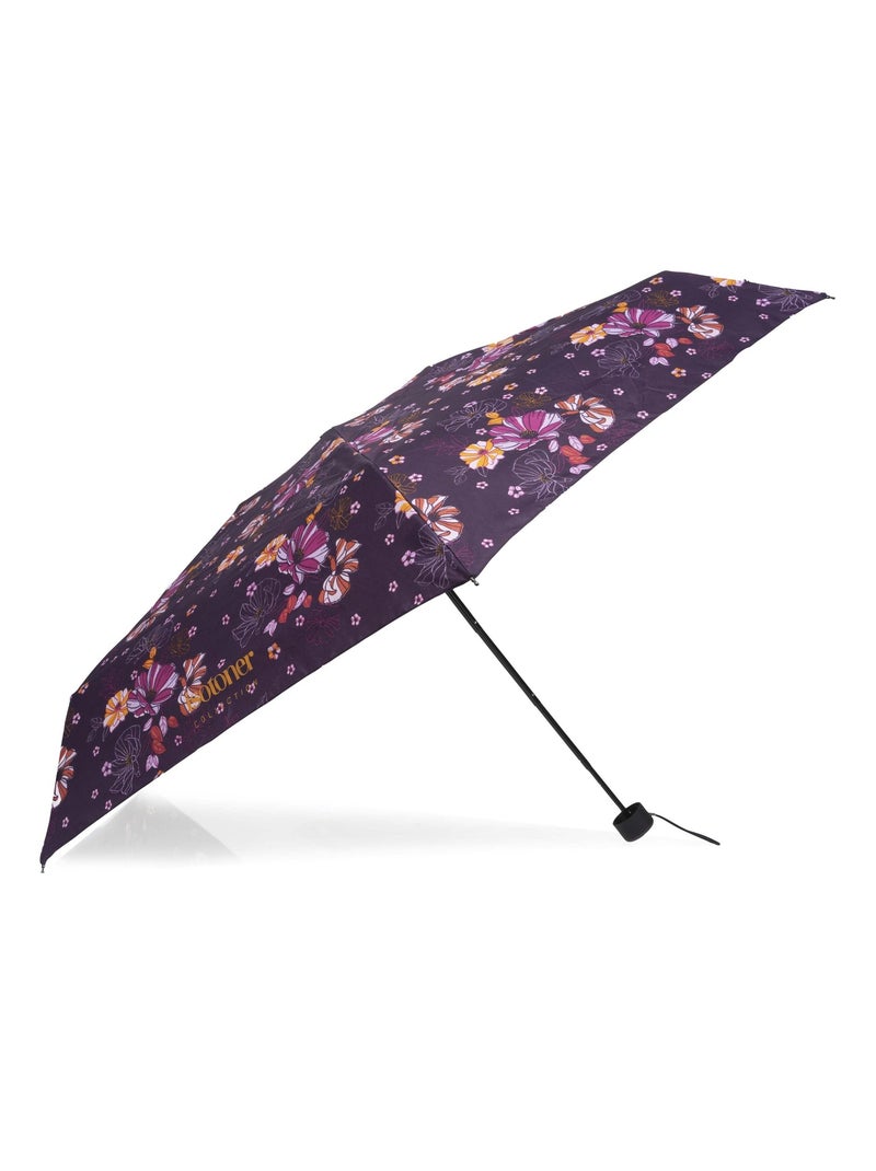 Parapluie compact, solide, ultra déperlant, à ouverture manuelle femme Isotoner Violet prune - Kiabi