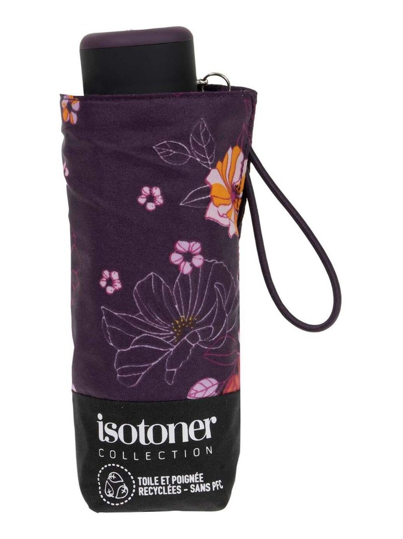 Parapluie compact, solide, ultra déperlant, à ouverture manuelle femme Isotoner Violet prune - Kiabi