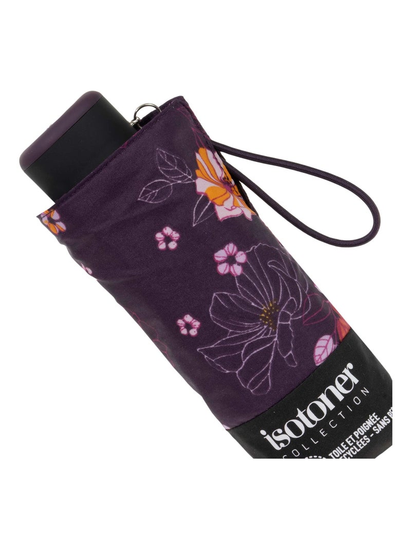 Parapluie compact, solide, ultra déperlant, à ouverture manuelle femme Isotoner Violet prune - Kiabi