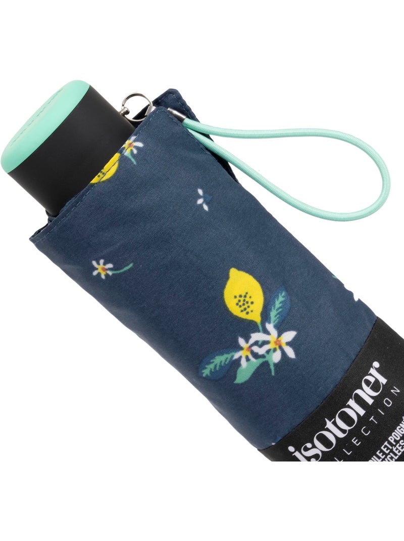 Parapluie compact, solide, ultra déperlant, à ouverture manuelle technologie femme Isotoner Bleu Jaune - Kiabi
