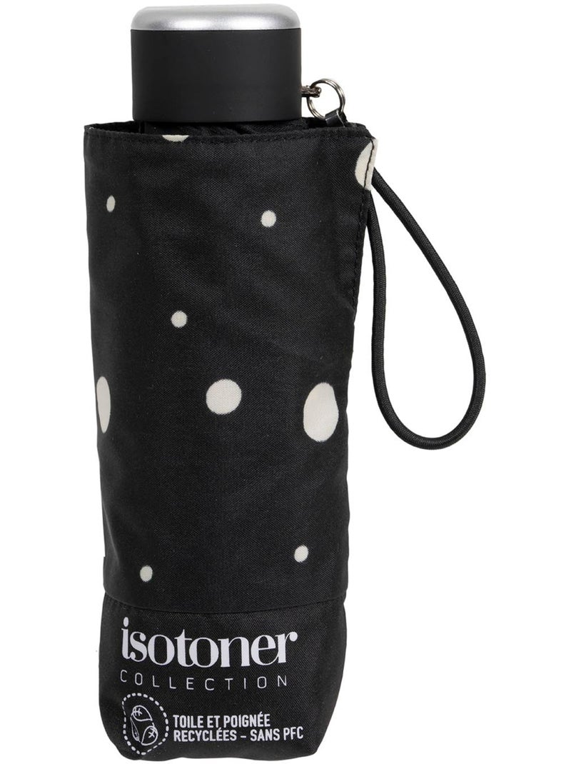 Parapluie compact, solide, ultra déperlant, à ouverture manuelle technologie femme Isotoner Noir Jaune - Kiabi
