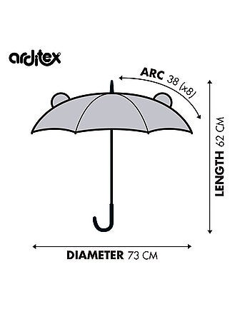 Parapluie en polyester -Fisher-Price hippopotame violet en 3D