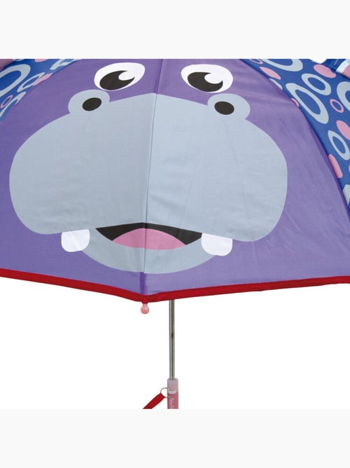 Parapluie en polyester -Fisher-Price hippopotame violet en 3D - Kiabi
