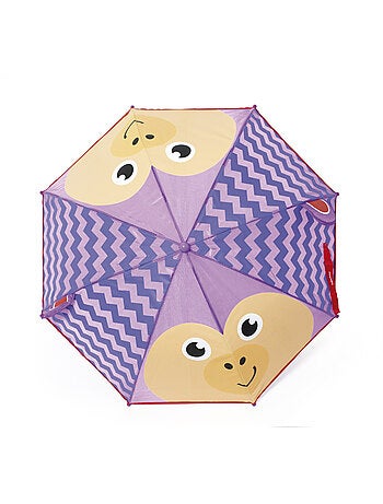 Parapluie en polyester -Fisher-Price singe violet en 3D