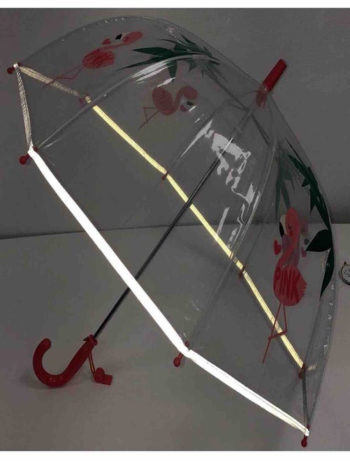 Parapluie Enfant Transparent, Flamant Rose - Kiabi