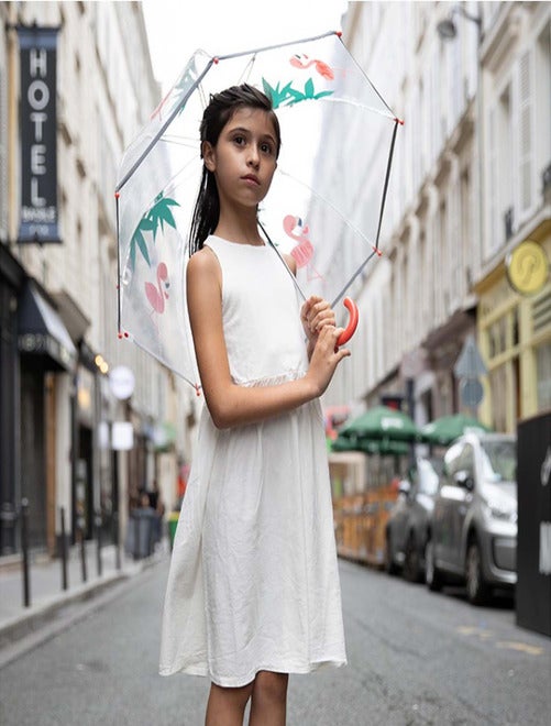 Parapluie Enfant Transparent, Flamant Rose - Kiabi