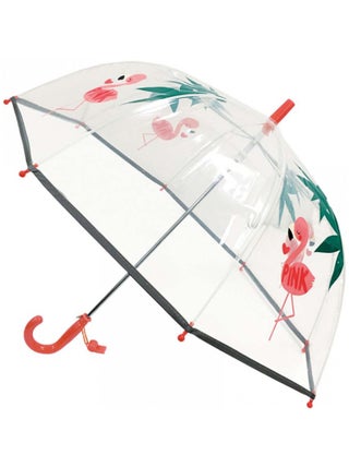 Parapluie enfant transparent, Flamant rose SMATI