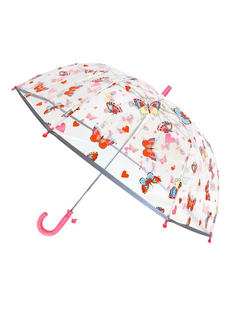 Parapluie enfant transparent, Papillon SMATI Rouge - Kiabi