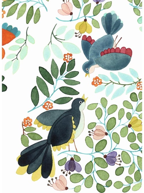 Parapluie Fleurs et Oiseaux - Kiabi