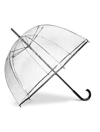 Parapluie forme cloche transparent, solide, ouverture manuelle mixte adulte Isotoner