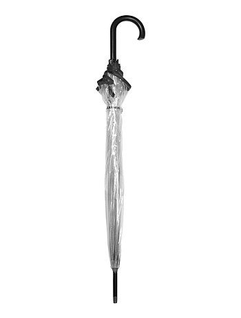 Parapluie forme cloche transparent, solide, ouverture manuelle mixte adulte Isotoner