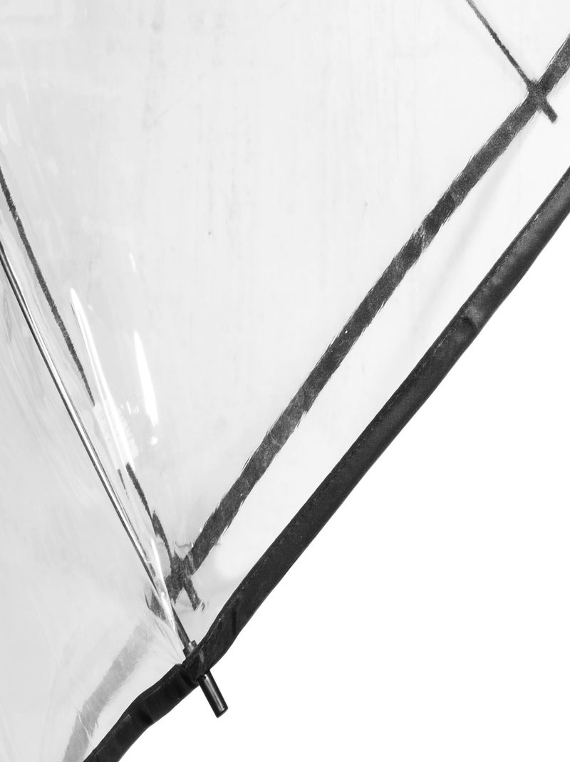 Parapluie forme cloche transparent, solide, ouverture manuelle mixte adulte Isotoner Noir - Kiabi
