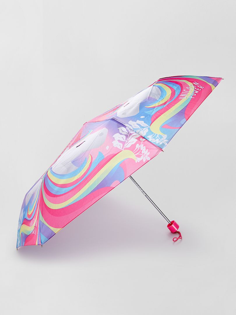 Parapluie imprimé 'licorne' rose - Kiabi