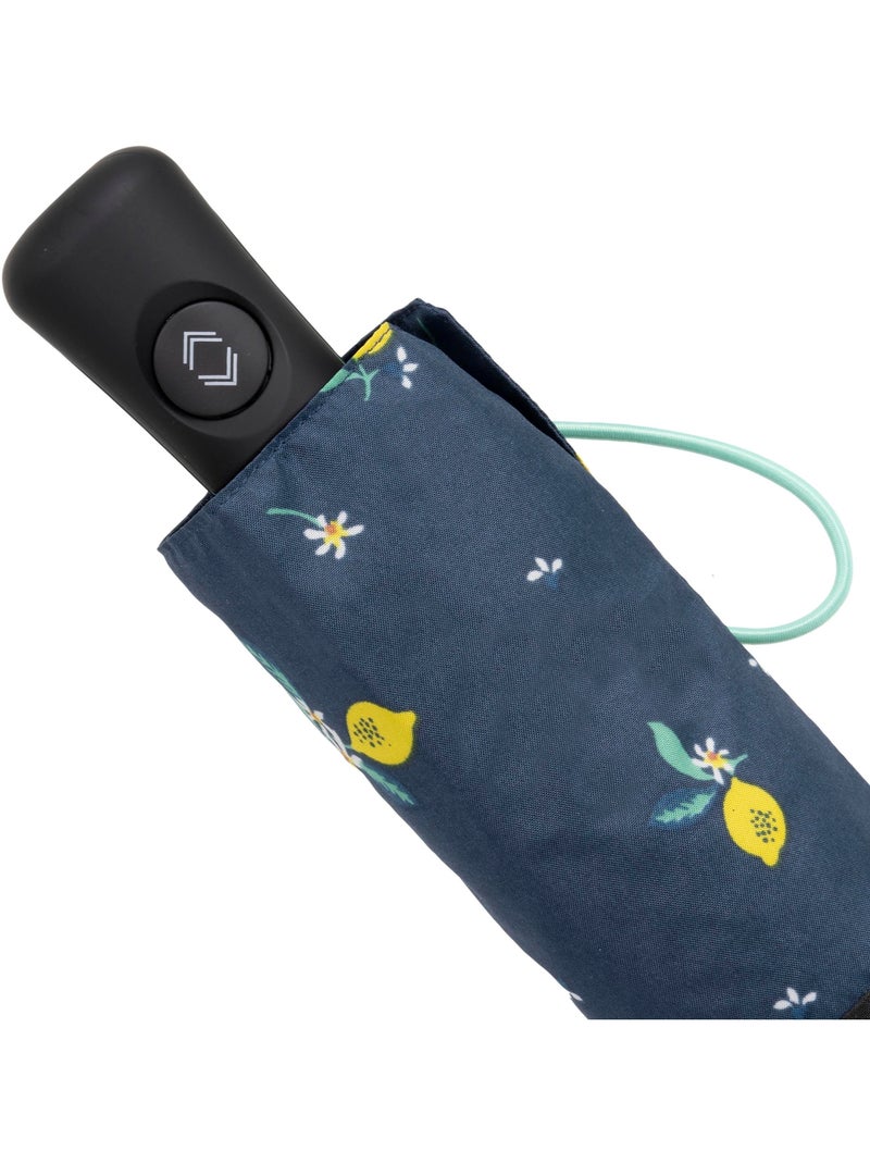 Parapluie large couverture 98cm, ouverture/ fermeture auto, technologie xtra-sec, femme Isotoner Bleu Jaune - Kiabi