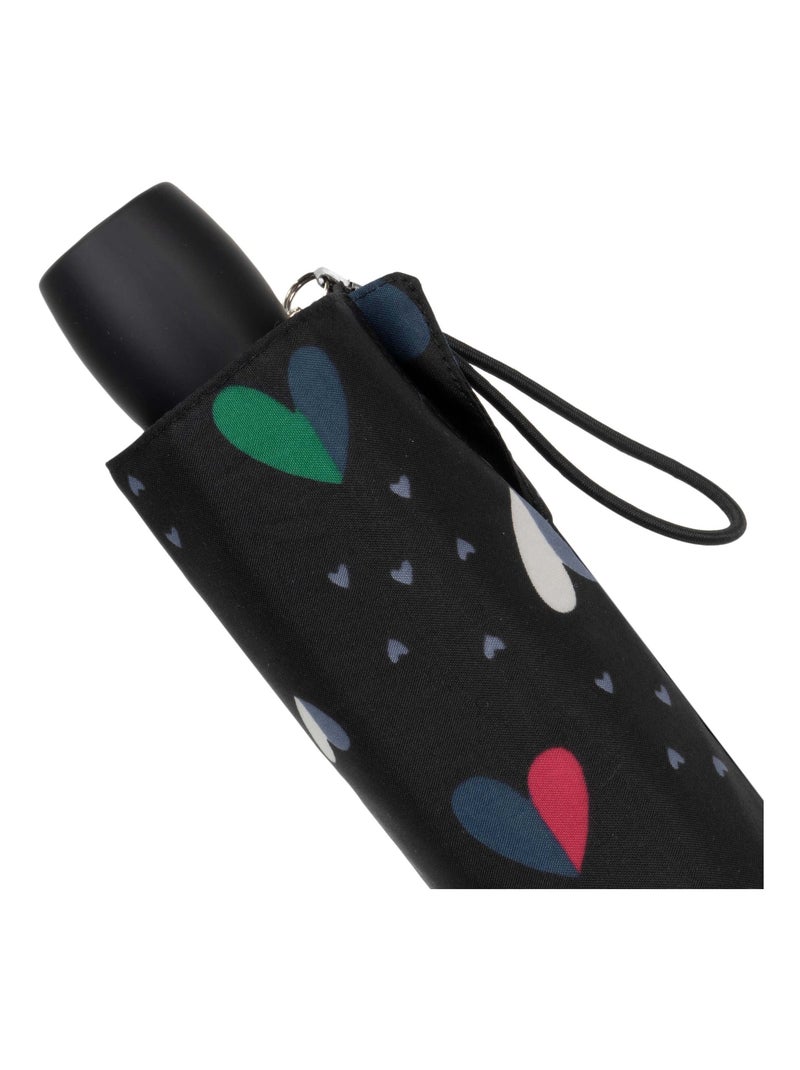 Parapluie petit prix, solide et ultra déperlant femme Isotoner Blanc / Noir / Vert - Kiabi