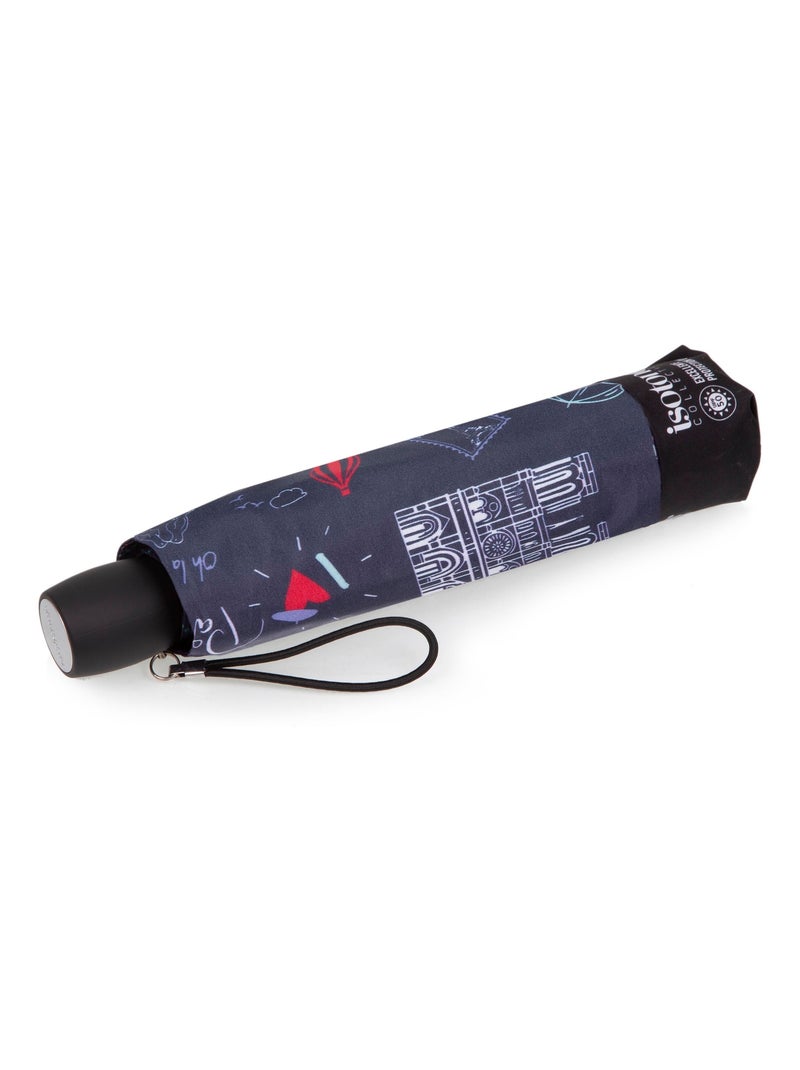 Parapluie petit prix, solide et ultra déperlant femme Isotoner Bleu Rouge - Kiabi