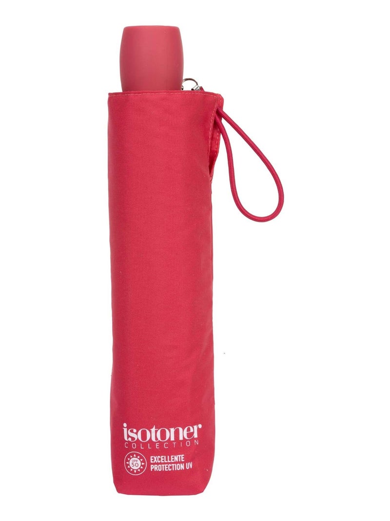 Parapluie petit prix, solide et ultra déperlant femme Isotoner Rose fushia - Kiabi
