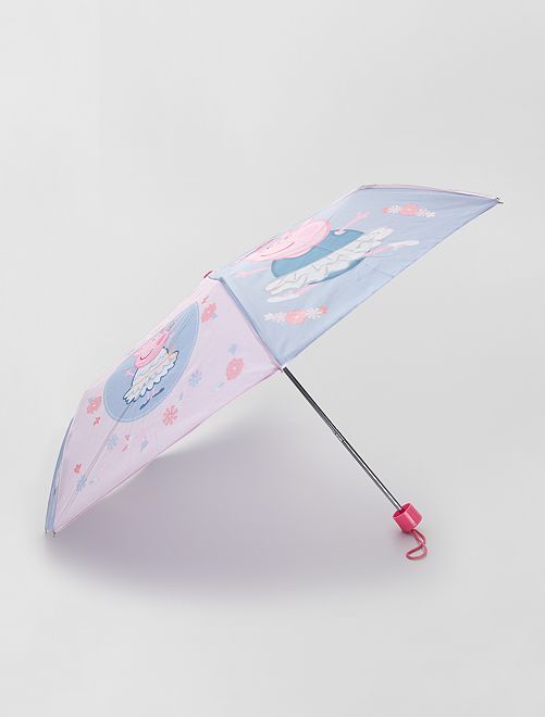 Parapluie pliable 'Peppa Pig'                                                     rose/gris 
