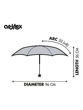 Parapluie Pliant - DRAGON BALL Z, 8 Panneaux, Diamètre 96 cm