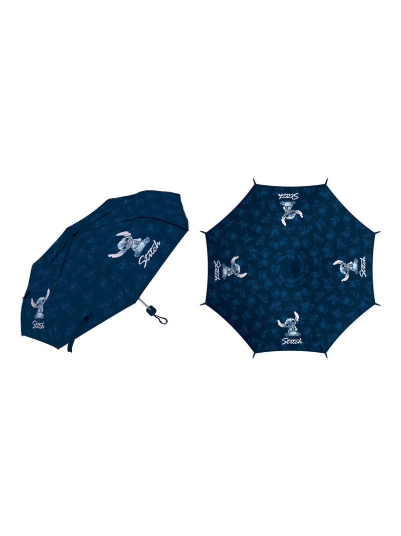 Parapluie Pliant - STITCH, 8 Panneaux, Diamètre 96 cm Noir Noir - Kiabi