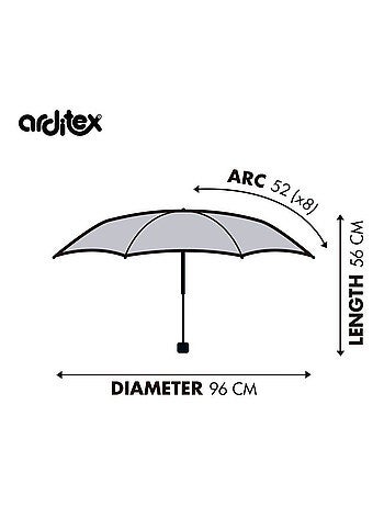 Parapluie Pliant - SUPERMAN, 8 Panneaux, Diamètre 96 cm
