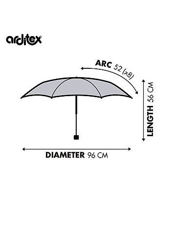 Parapluie Pliant -BARBIE, 8 Panneaux, Diamètre 96 cm