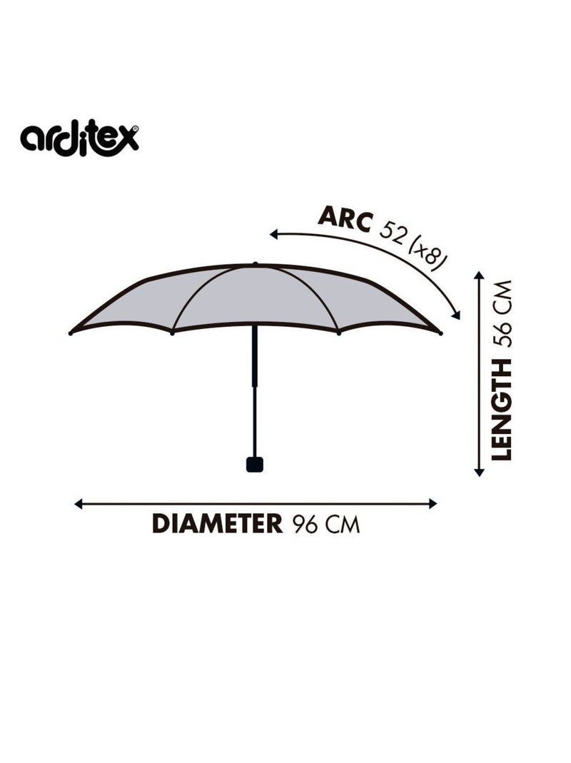 Parapluie Pliant -BARBIE, 8 Panneaux, Diamètre 96 cm Rose - Kiabi